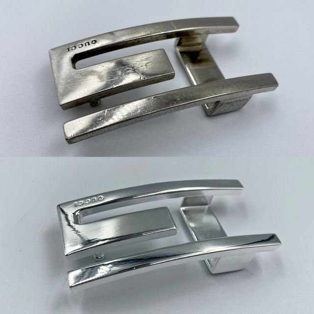 Gucci buckle: silver re-plated