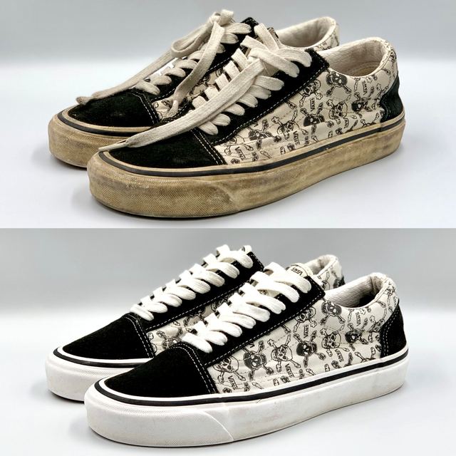 Vans: cleaned, soles whitened